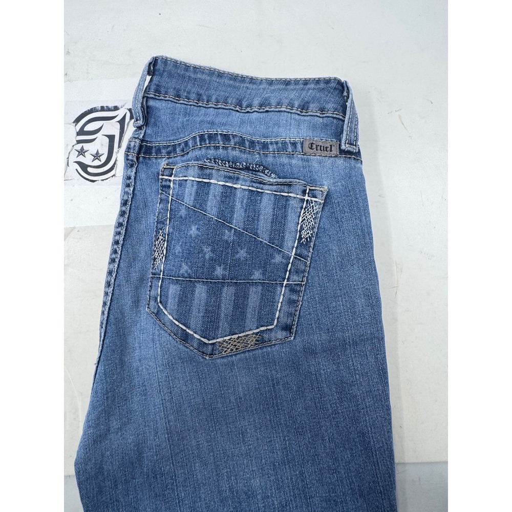Cruel Denim Hanna Jeans Womens 30/9XL Blue Slim Straight Star Stripe Pockets - Picture 7 of 7